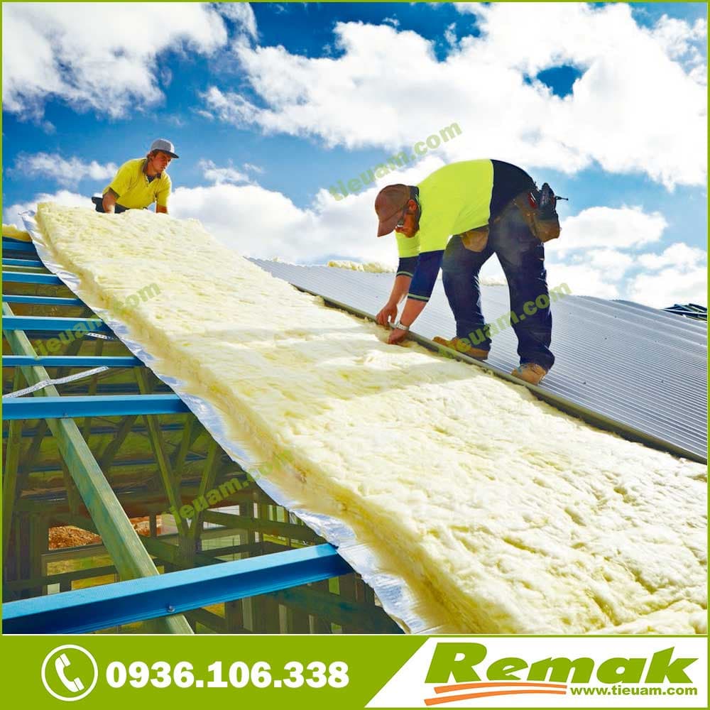 Bông thủy tinh (Glasswool) Có 1 Mặt Bạc - ảnh 4